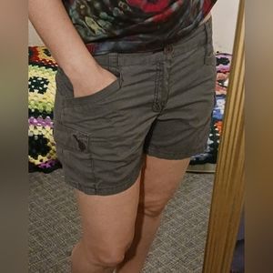 Organic Cotton Blend Dark Gray Cargo Shorts Size 4
